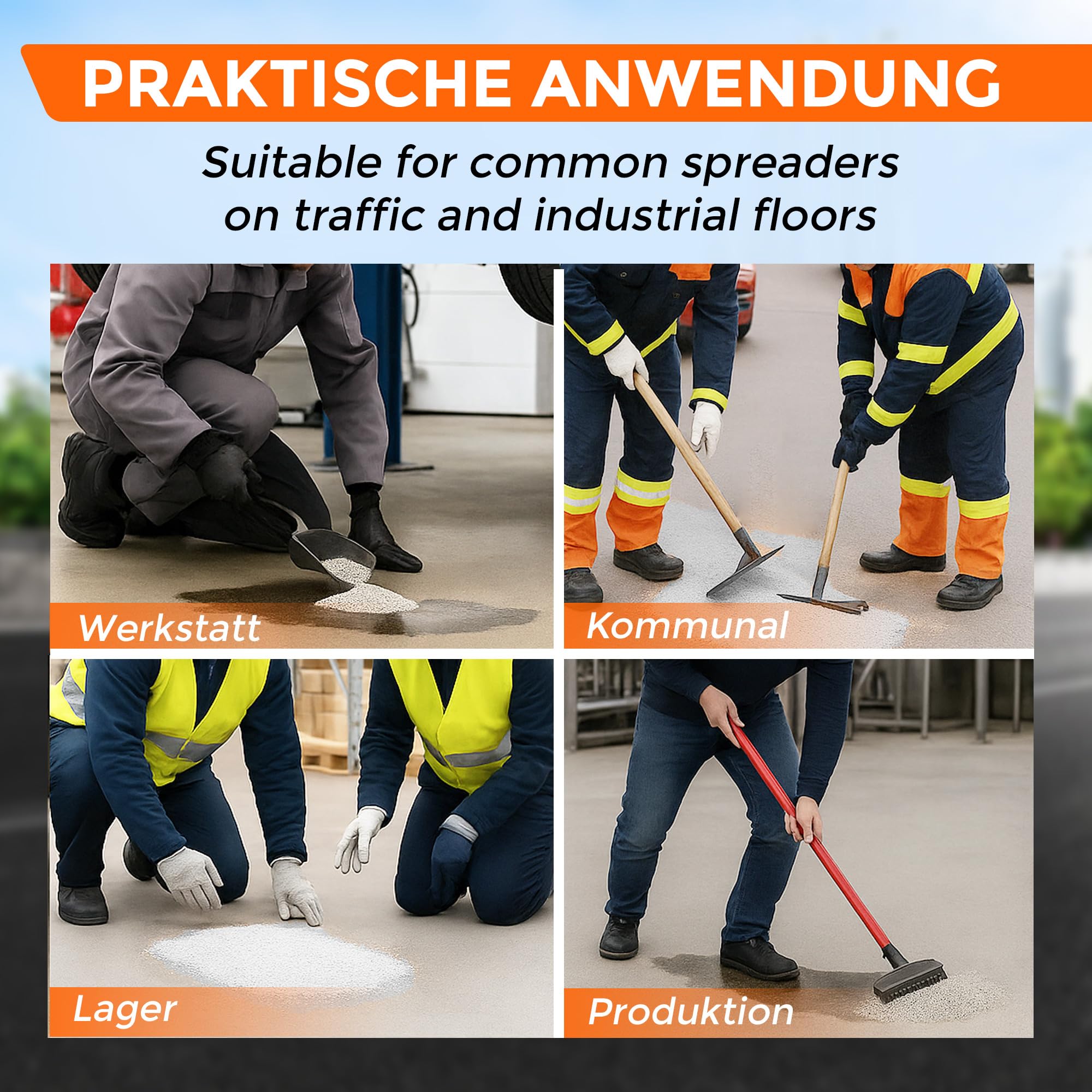 SAMETRUCK 40L Ölbindemittel Sack 20kg Granulat fein Chemikalienbinder Körnung 0,25-1.18mm