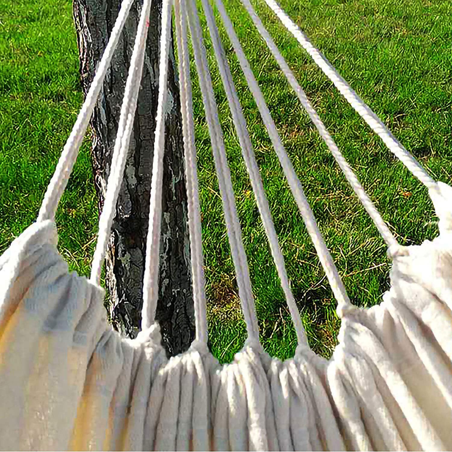 Hamak Kempingowy Outdoor Double Hamak Camping Rope Huśtawka Krzesło Płócienne Hamaki Na Taras Podróże Piesze Wycieczki Kryty Wystrój Domu Hamaki