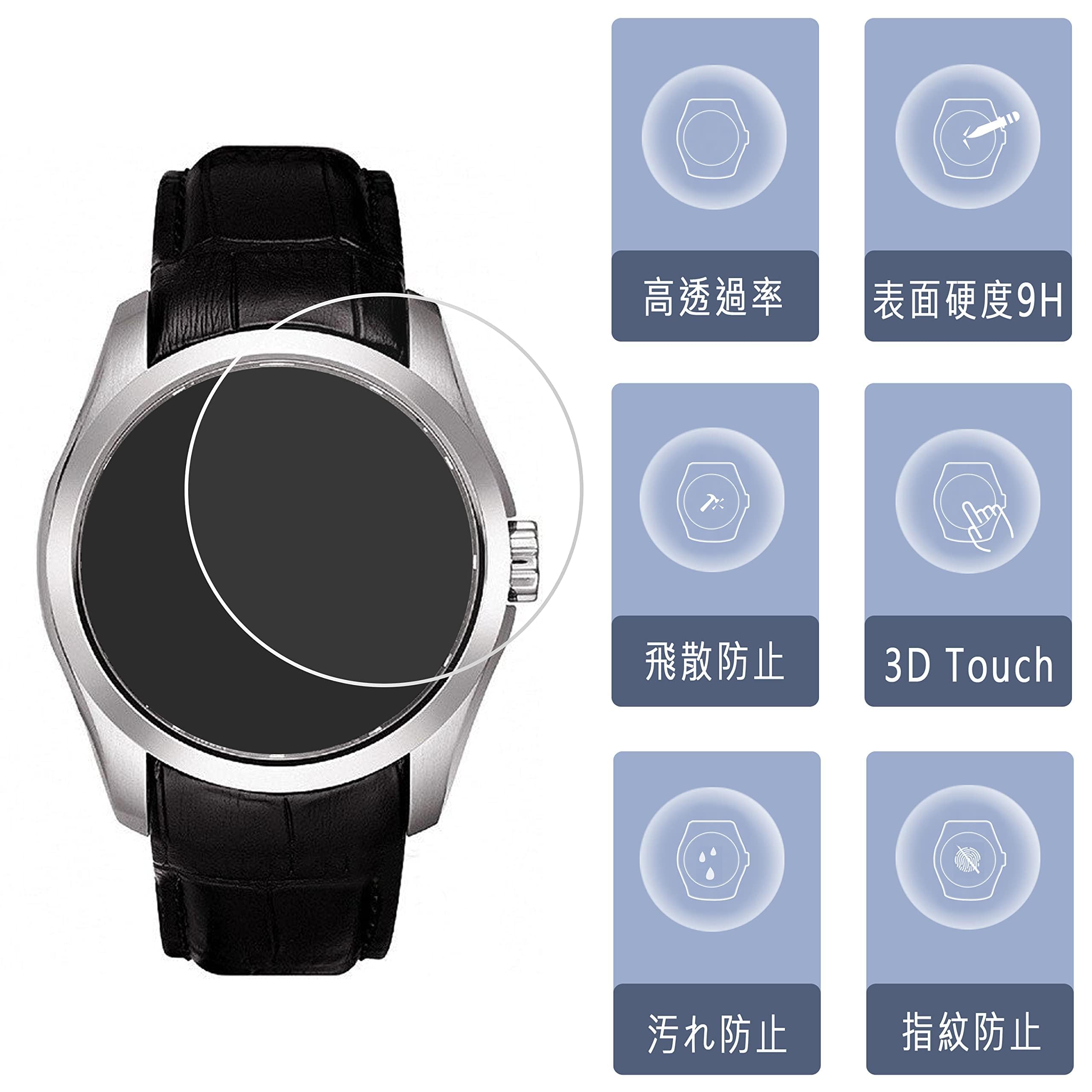 Amazon | 【 3枚セット- 日本旭硝子-高 品質】37mm 直径 腕時計 円型 