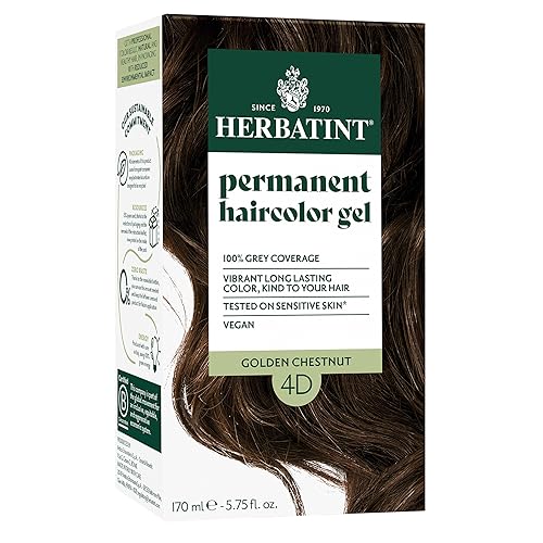 Herbatint Gel permanente para el cabello castaño dorado 4D 456 onzas