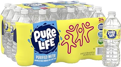 Pure Life, Purified Water, 16.9 Fl Oz, Plastic Bottled Water, 24 Pack