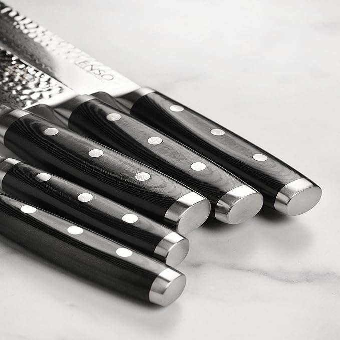 Set Cuchillos Cocina 7 Piezas Acero Inoxidable con Base de Madera miniatura 4