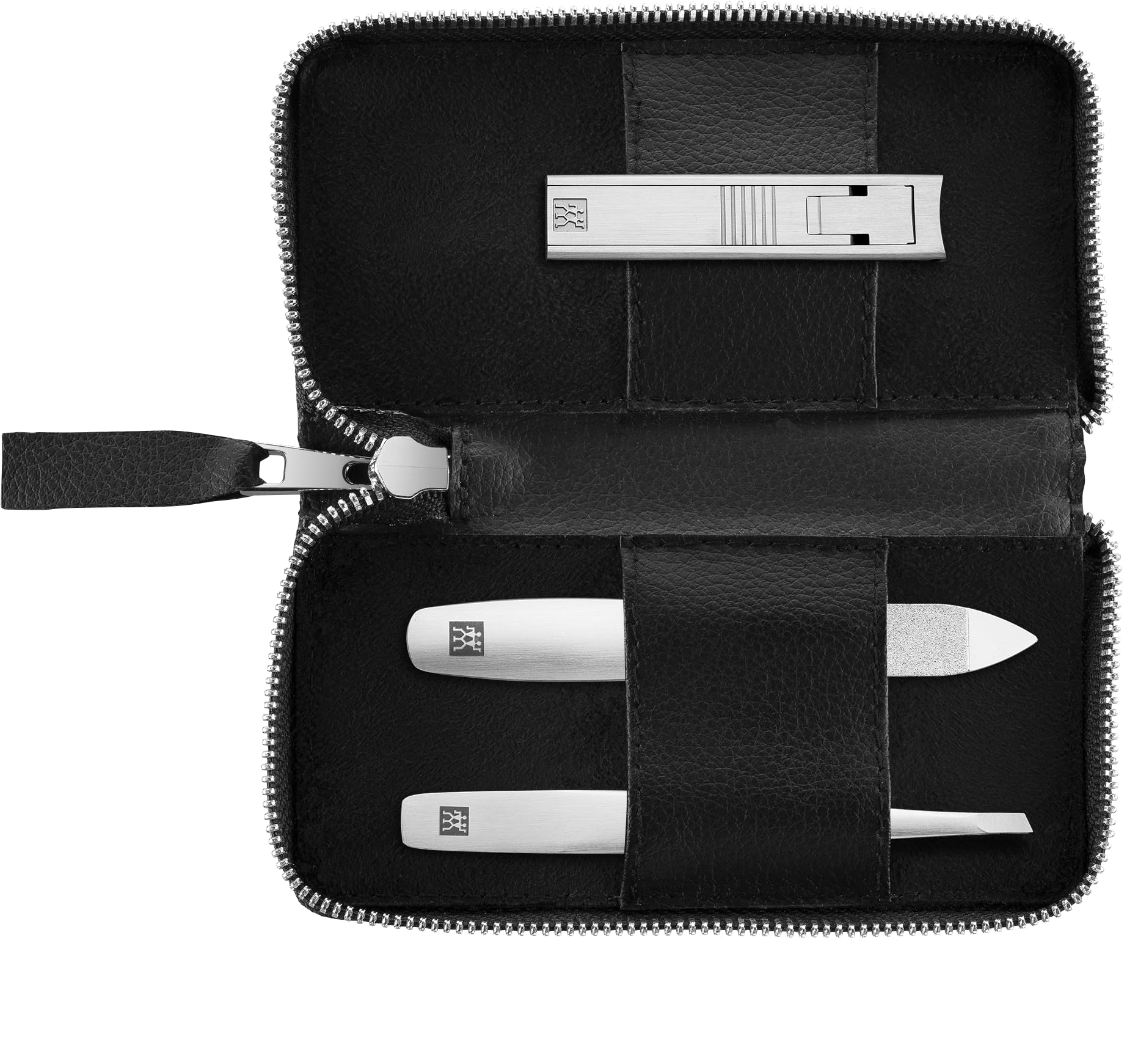 Zwilling Beauty - Maniküre Pediküre Set 3tlg. - Mit Kompakt-nagelknipser - vegan, Schwarz