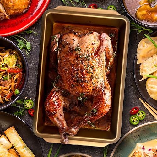 Miniatura 2 de Gibson Home Country Kitchen - Sartén para asar en relieve de acero al carbono de 19 pulgadas en cobre