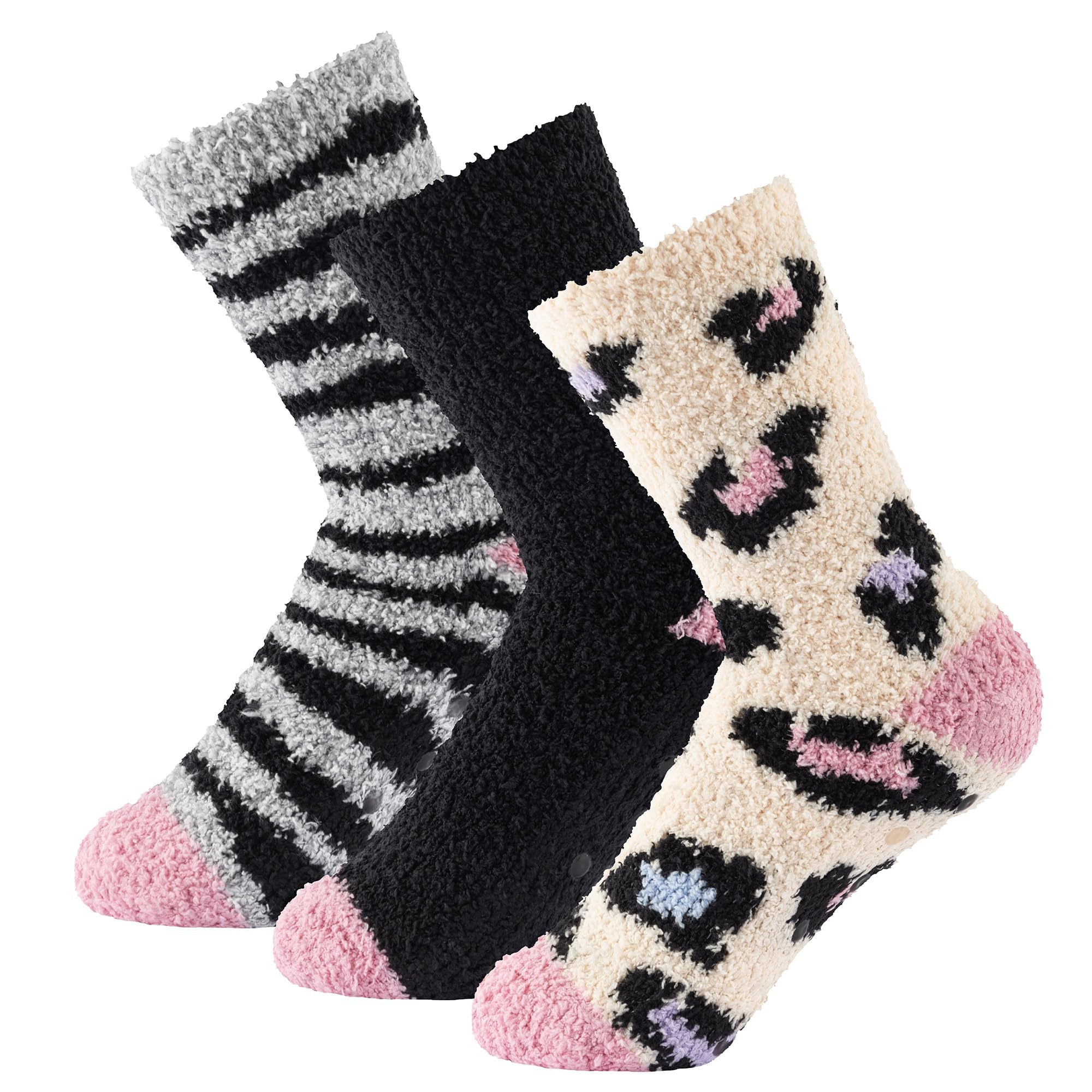 The Essentials Wardrobe Girls Animal 3Pk Cosy Socks - Uk 4-6/Eu 37-40