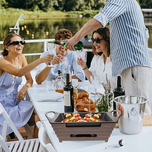 Miniatura 5 de Hemoton Estufa de parrilla de pescado para horno, sartén para freír, antiadherente, utensilios para hornear, plancha de hierro fundido, sartén para