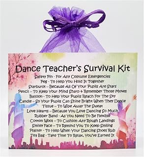 Dance Teacher Survival Kit - Fun Novelty Gift & Greetings Card Alternative / Birthday Present / Thank You / Dance Teacher Gift / Unique Present