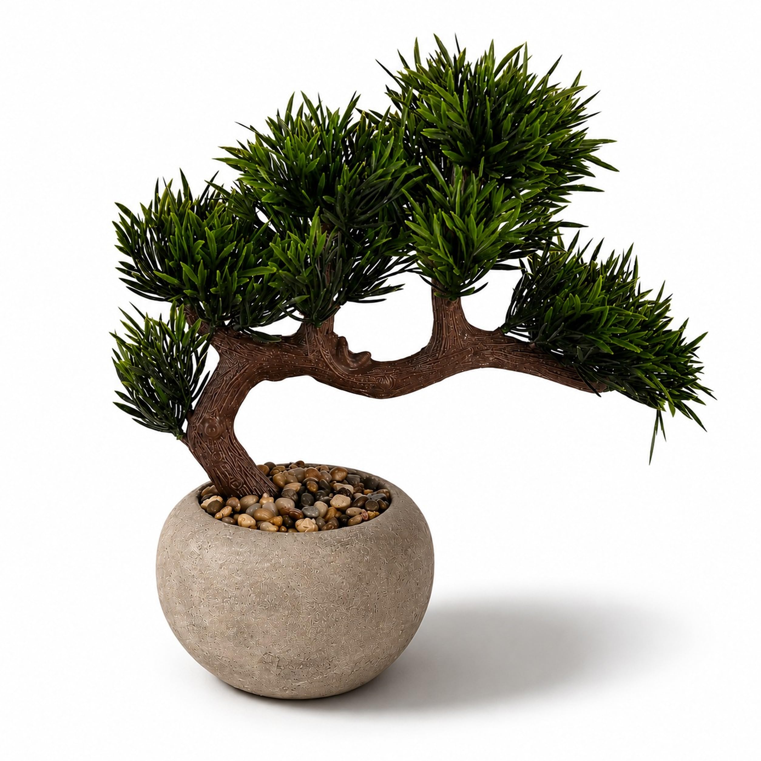 S & A Premium Artificial Bonsai Tree in Modern White Ceramic Pot - Dark Green Dense Foliage with Real-Look Faux Trunk - Ideal for Home Decor, Office & Gifting - 22cm Zen Accent | Dense Foliage, Real-Look Faux Trunk, Zen Accent, Ideal for Home Decor, Office & Gifting-image-31