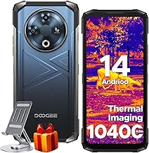 DOOGEE Fire 6 Termocamera Smartphone Rugged 16(6+10) GB RAM + 256GB ROM, 10400 mAh 6.56" HD Smartphone 50MP Android 14 Telefono Indistruttibile, Triplo Slot Schede, IP68/IP69K/OTG/GPS Blu