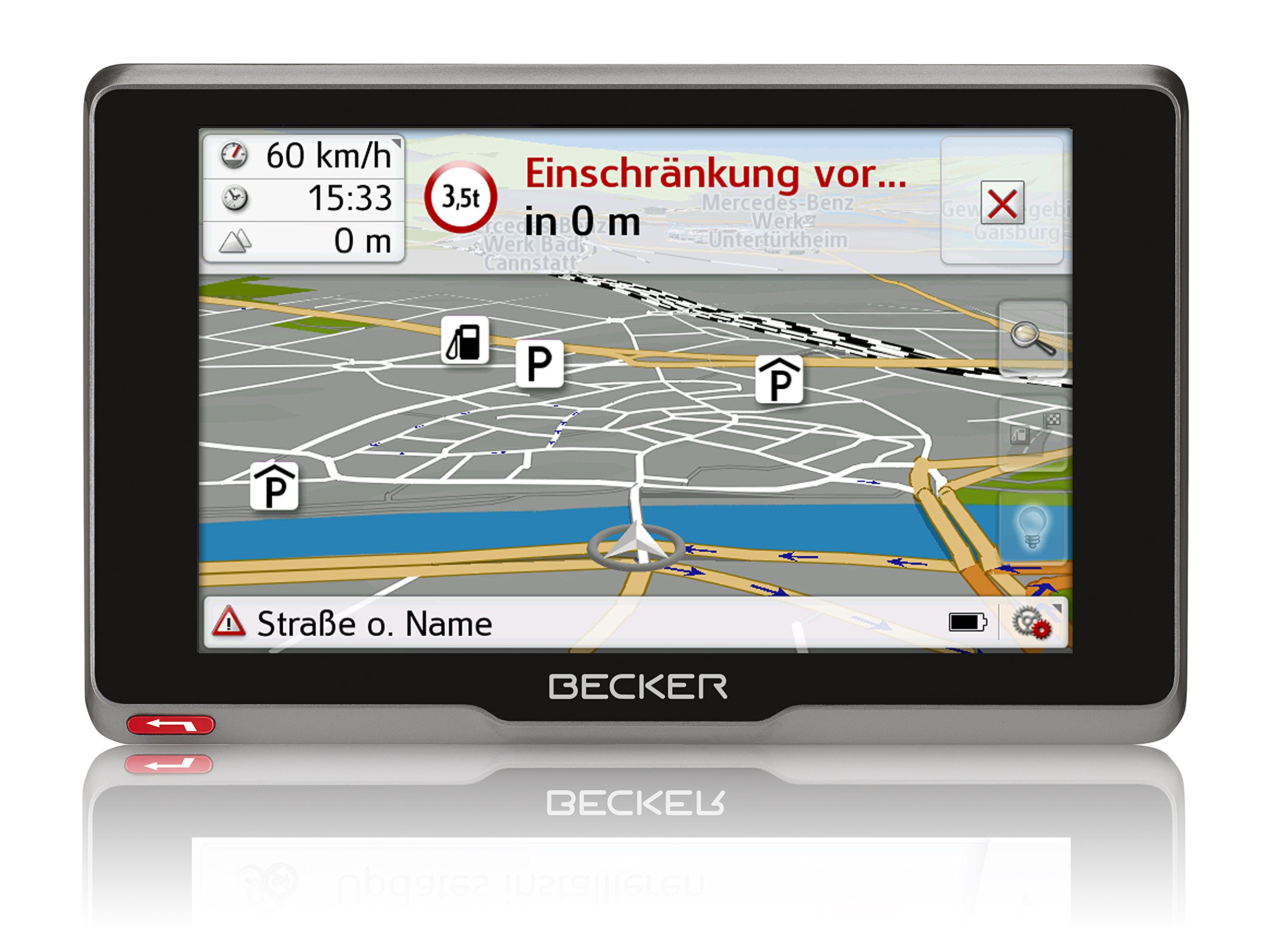 Becker 200080 transit.5s EU Truck und Camper Navigationsgerät (12,7 cm (5 Zoll) kapazitives Echtglasdisplay, 46 Länder vorinstalliert