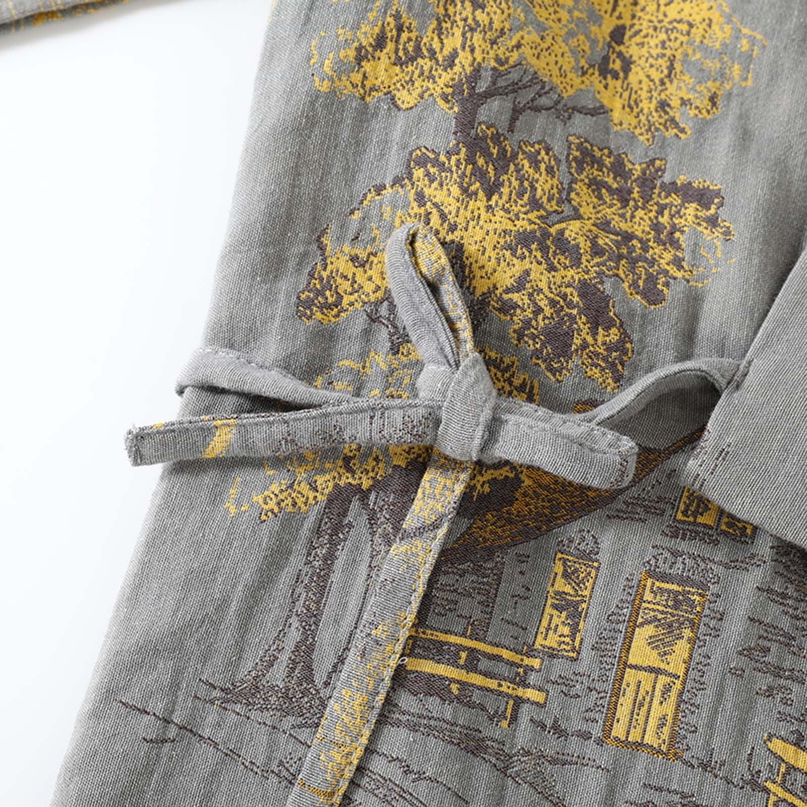 Générique Produit catégorie Men’s Pajama & Sets & Loungewear/Produit Titre Pyjama Kimono Japonais Hanboki pour Homme Tenue de détente à nœud Ensemble Grande Coupe pour la Maison Printemps