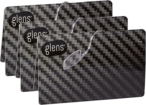 glens Unisex Armless Reading Glasses - 3 Readers - Emergency Lightweight Pocket Ultra Thin Readers