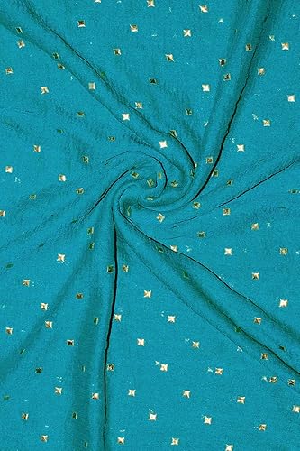 Vista 8 de Chandrakala Chal Dupatta de gasa para mujer, chal envolvente Chunni, beige (D191-P)