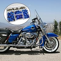 Vista 21 de 177 Pcs Red Fairing Bolt Kit M5 M6 Motorcycle Windscreen Screws Compatible Aluminum Fasteners for Motorcycle Fairing Screws Fairing Bolts Nut Clips