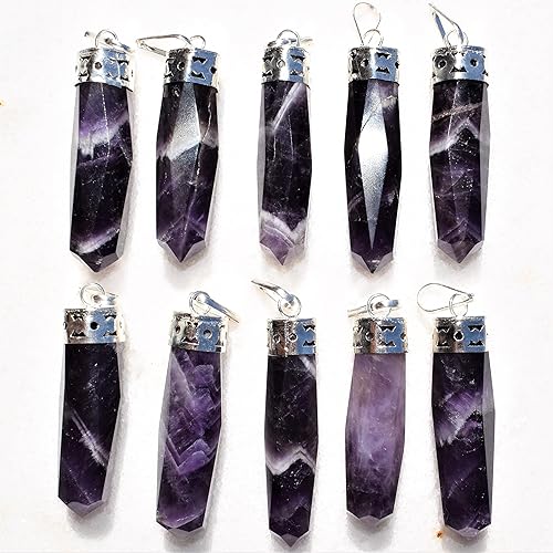 Miniatura 3 de Zenergy Gems - Dije perfecto con piedra preciosa natural cargada del Himalaya, cadena de plata de 20, corazón de carga de selenita incluido