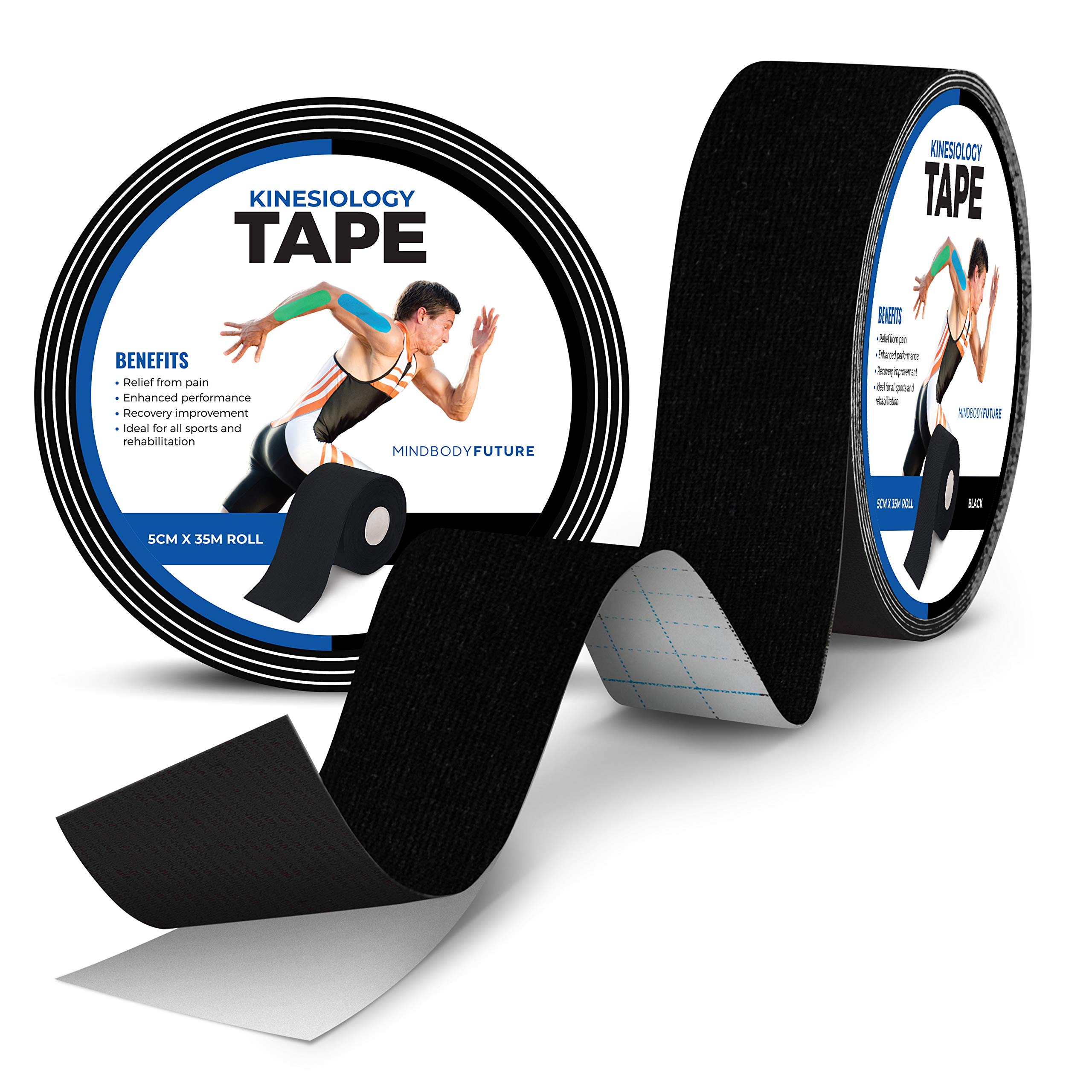 Buy Kinesiology Tape Black (Bulk Roll) Premium Grade Uncut 5cm x
