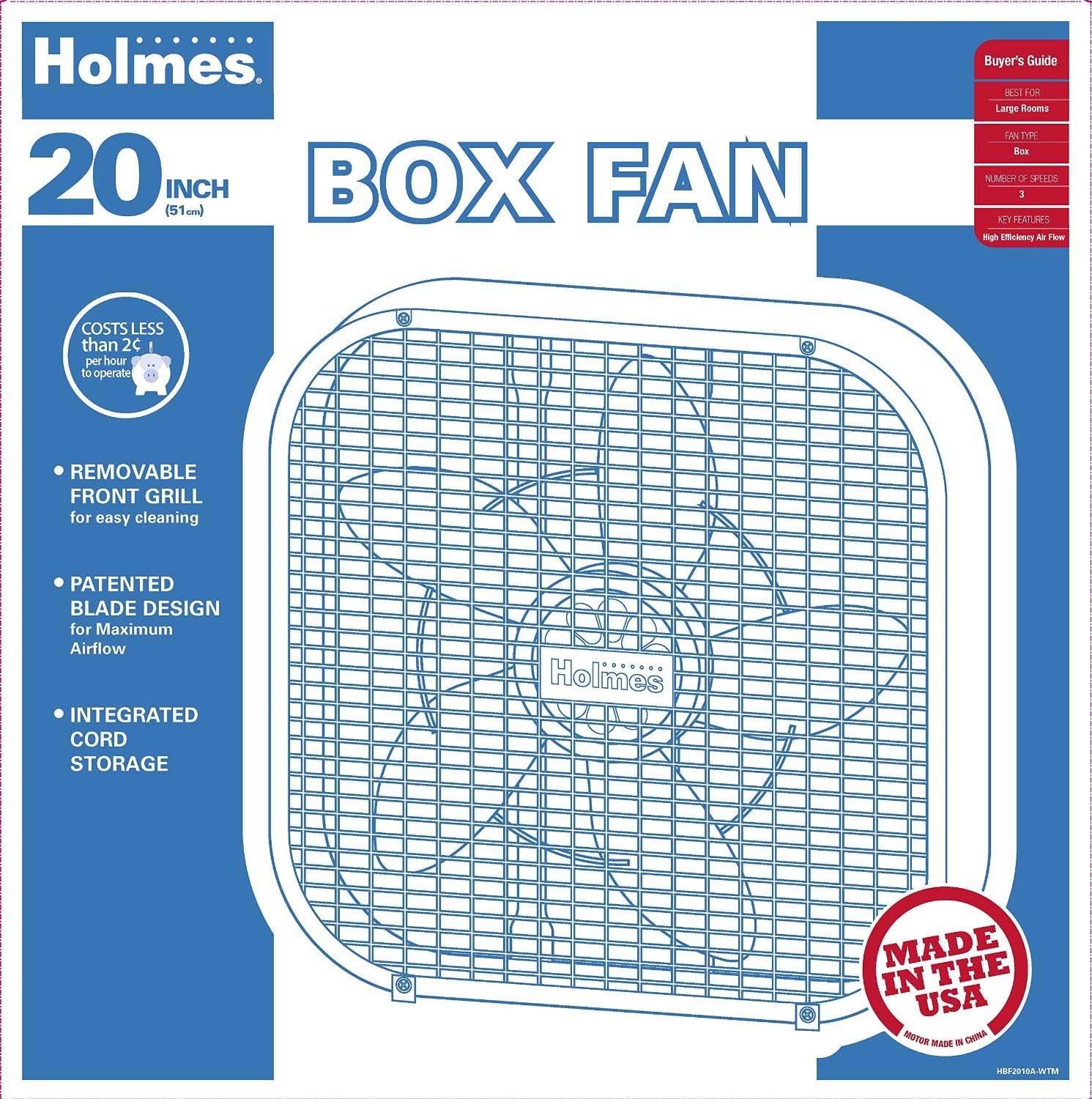 Holmes 20 Inch Box Fan, Blue : Amazon.in: Home & Kitchen