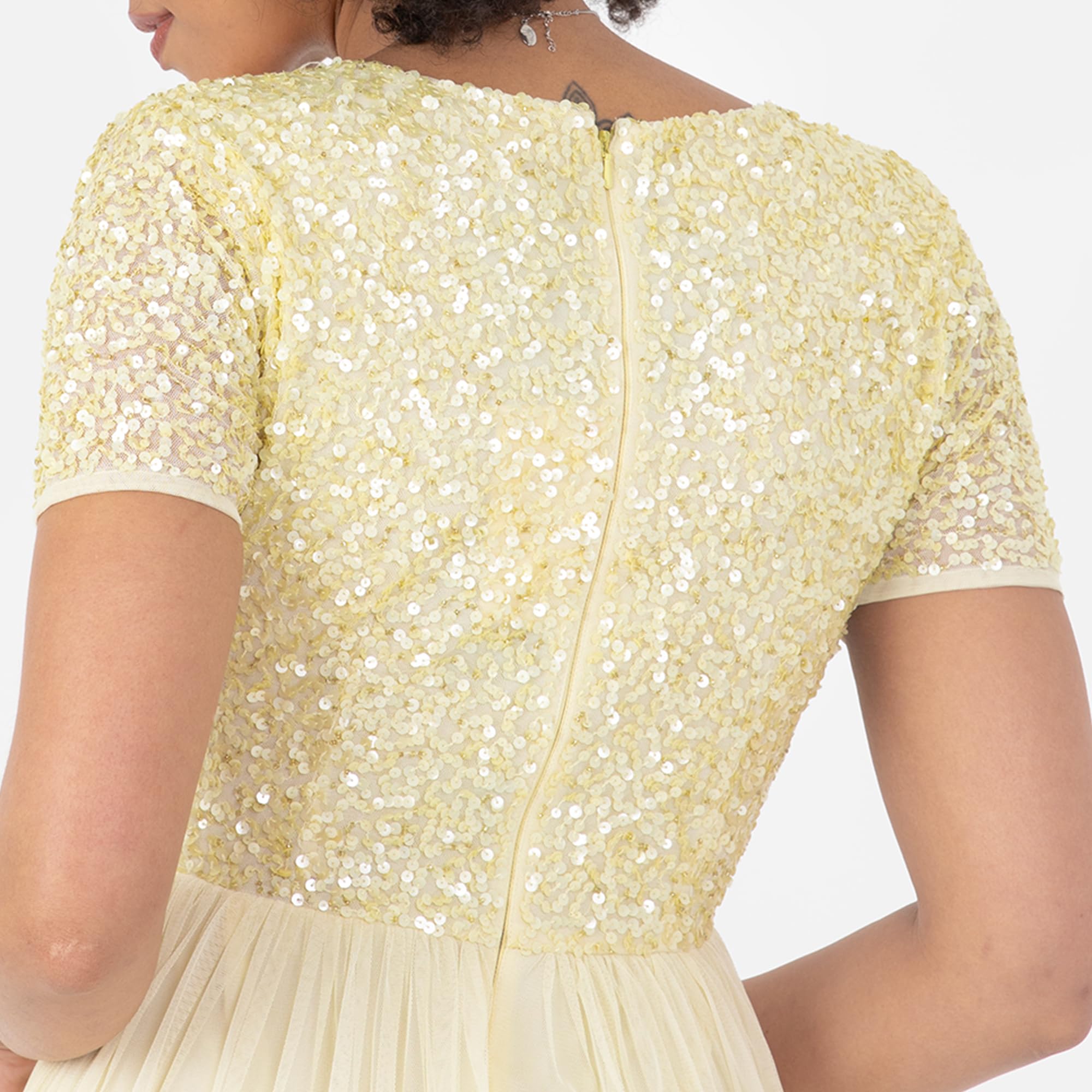 Maya Deluxe Damen-Maxikleid mit V-Ausschnitt – Bild 5