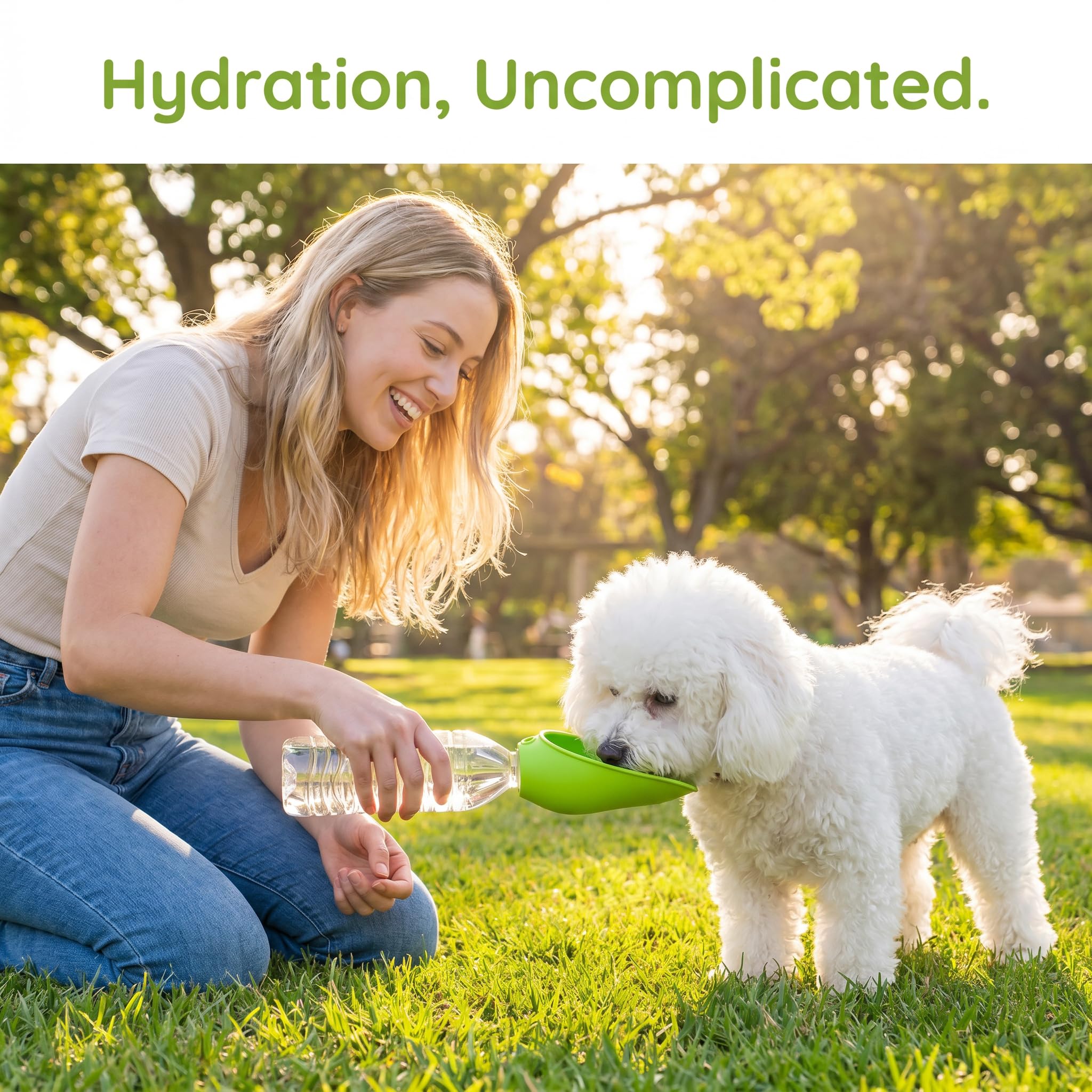 2er Set Silikon Wasserflaschenadapter für Hunde, Trinknapfaufsatz für PET-Flaschen, Auslaufsicher, Tragbar, Reise Wasserspender im Freien