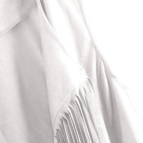 Miniatura 5 de Chaleco de ante con flecos estilo vaquero vintage para mujer, clásico, de cuero de ante, camisa de vaquero de los 70, sin mangas, con borlas,