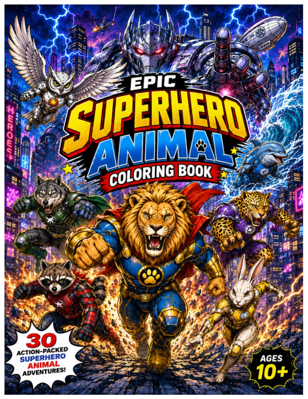 Epic Superhero Animal Colouring Book