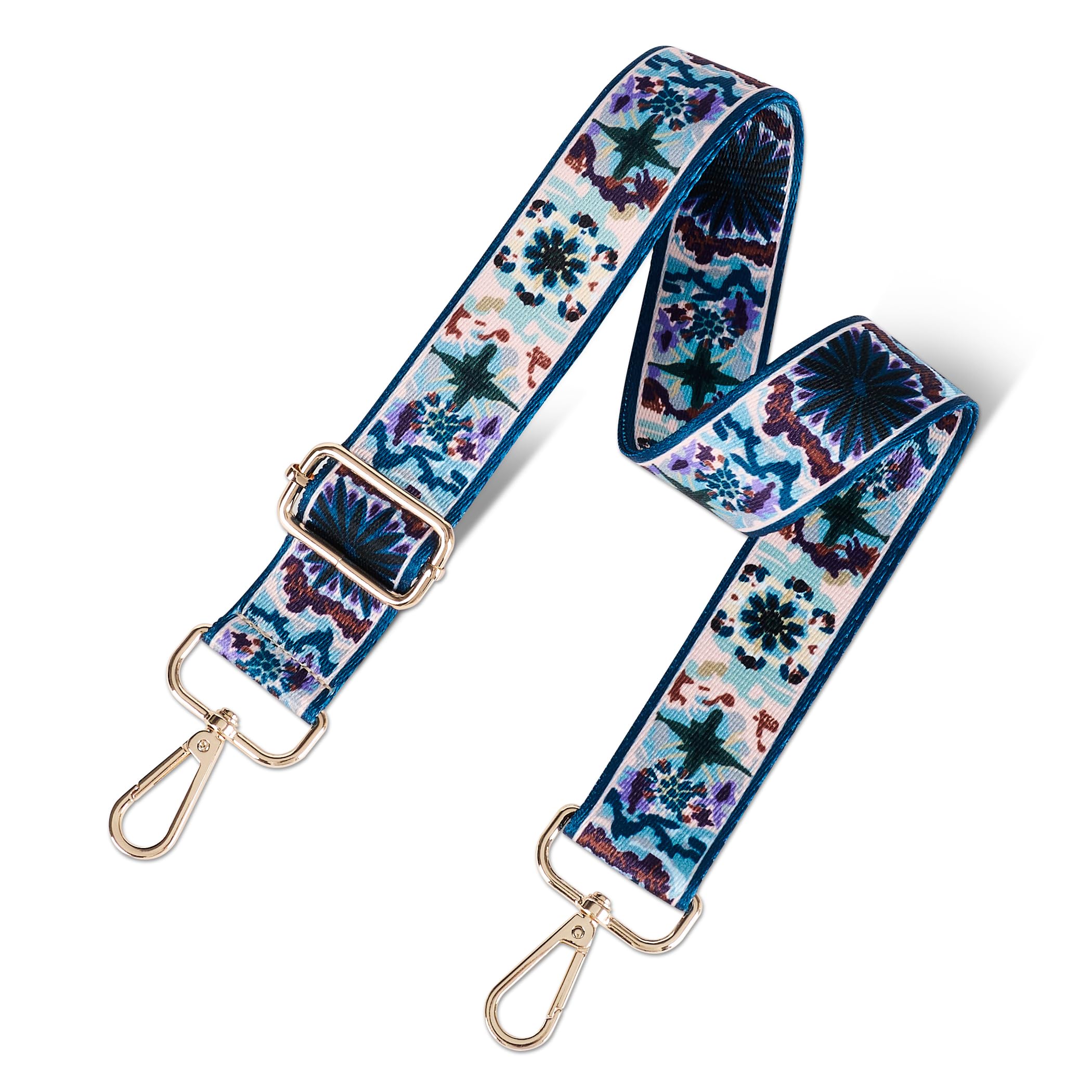 chushui Colorful Pattern Purse Strap, Wide Crossbody Bag Strap Replacement