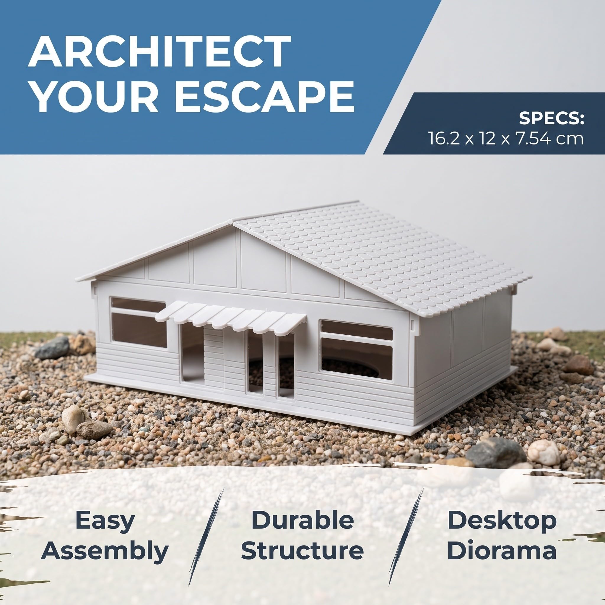 Zerodeko Modellino di casa in miniatura, scala 1:64, di paesaggio con