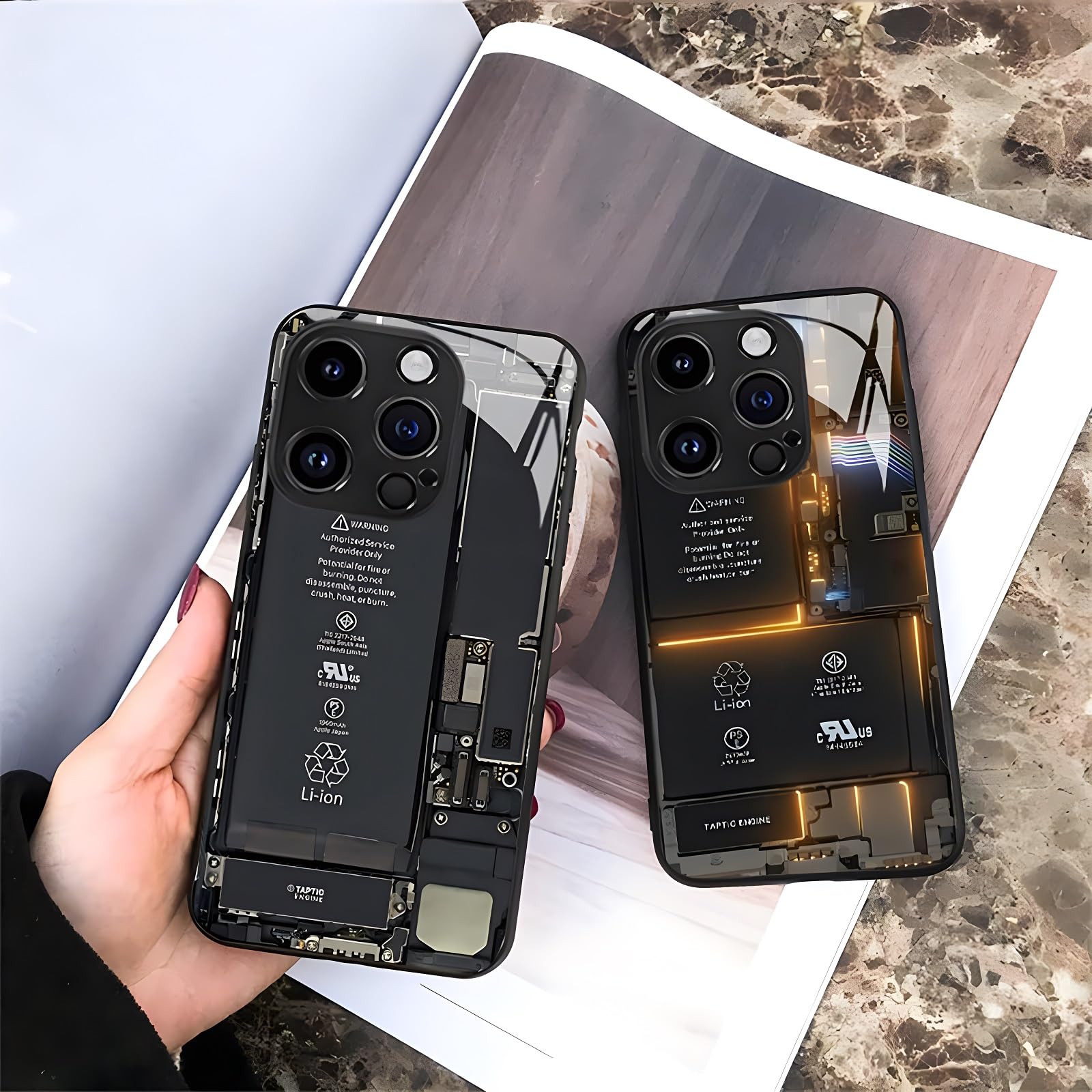 Amazon.com: Circuit Board Glass Phone Case, for iPhone 11 12 13 14