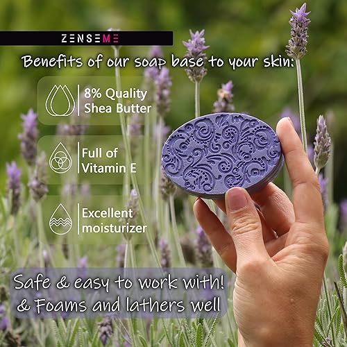 Miniatura 14 de ZenseMe 5.5 libras - Base de jabón de leche de cabra Kit de suministros para derretir y verter para hacer jabón, sin SLS/SLES y PEG Los mejores