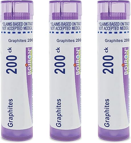 Boiron Graphites 200Ck Medicina homeopática para fisuras y cicatrices gruesas - Paquete de 3 (240 pellets)