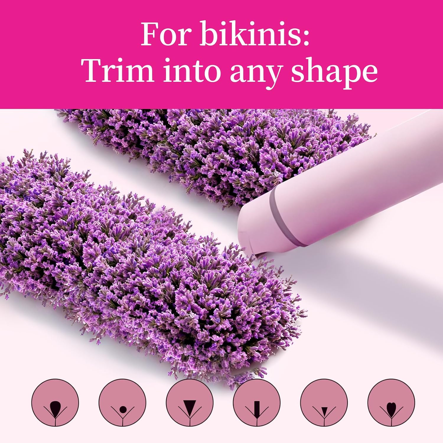 2-in-1 Bikini Trimmer for Women - Painless Electric Razors,Cordless Body Shaver for Trip,Replaceable Lady Facial Razor, IPX7 Waterproof&Easy Cleaning,USB Charge Dock Pink - Image 5