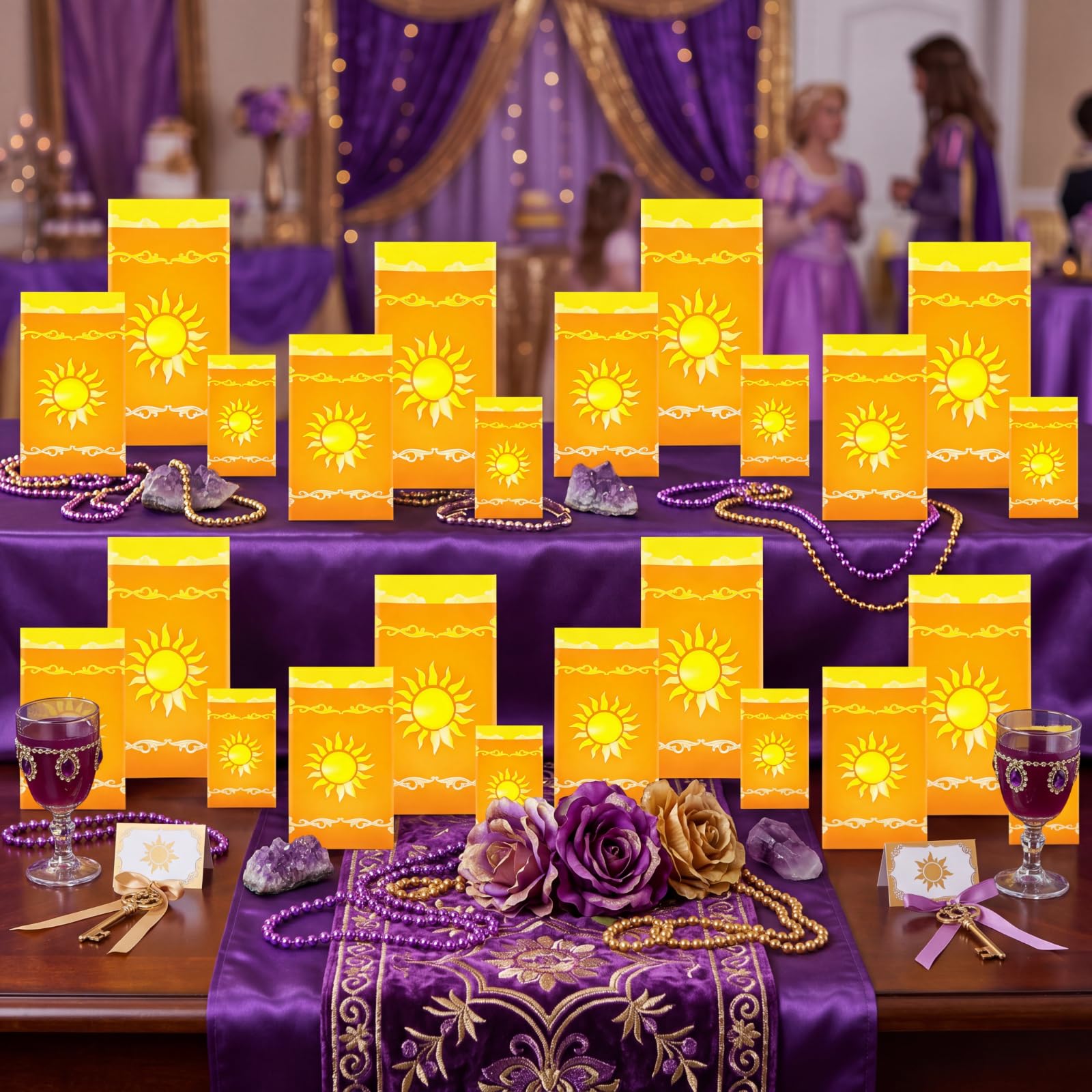 24 faroles de papel con velas LED Fuyoooo para decoración de bodas y fiestas románticas