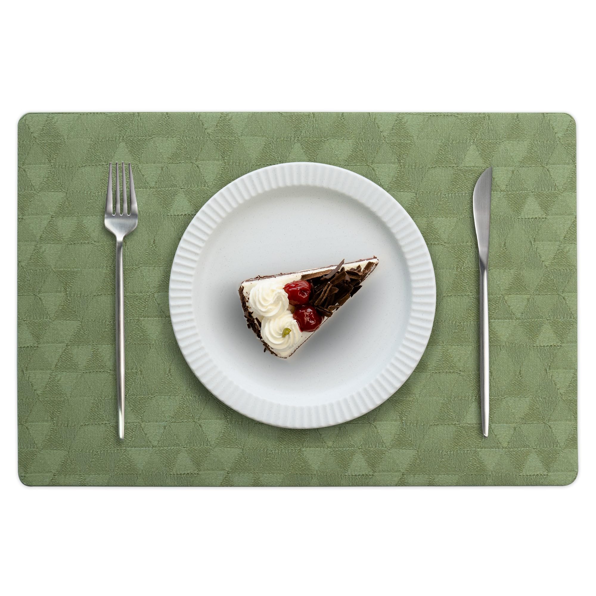 Set de table vert sauge Jovono pour salle à manger chaleureuse