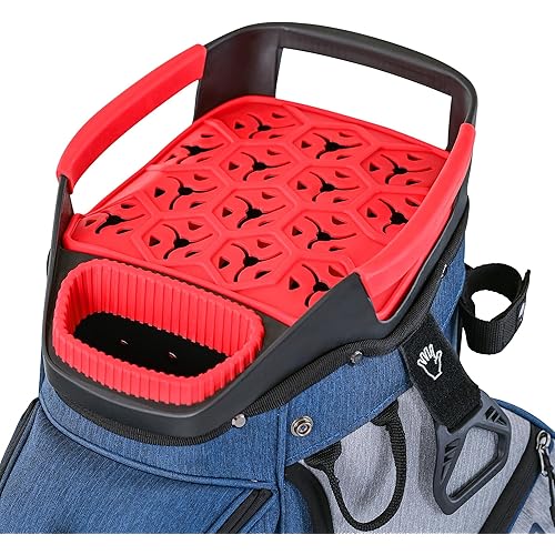 ASK ECHO SLC-130 Golf Cart Bag with 15 Dividers Grip Locking Bottom Golf Quiet Cart Bag with Rain Cover for Men