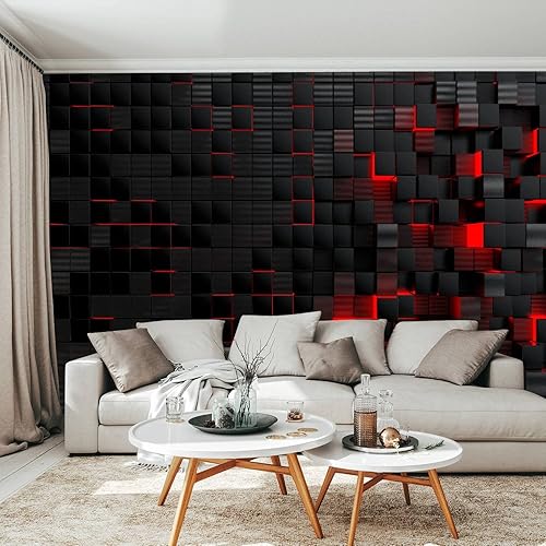 Miniatura 2 de FEWEGRWEFW Papel tapiz extraíble de diseño 3D moderno para dormitorio sala de estar cubos futuristas abstractos con forma de cubo 3D papel tapiz