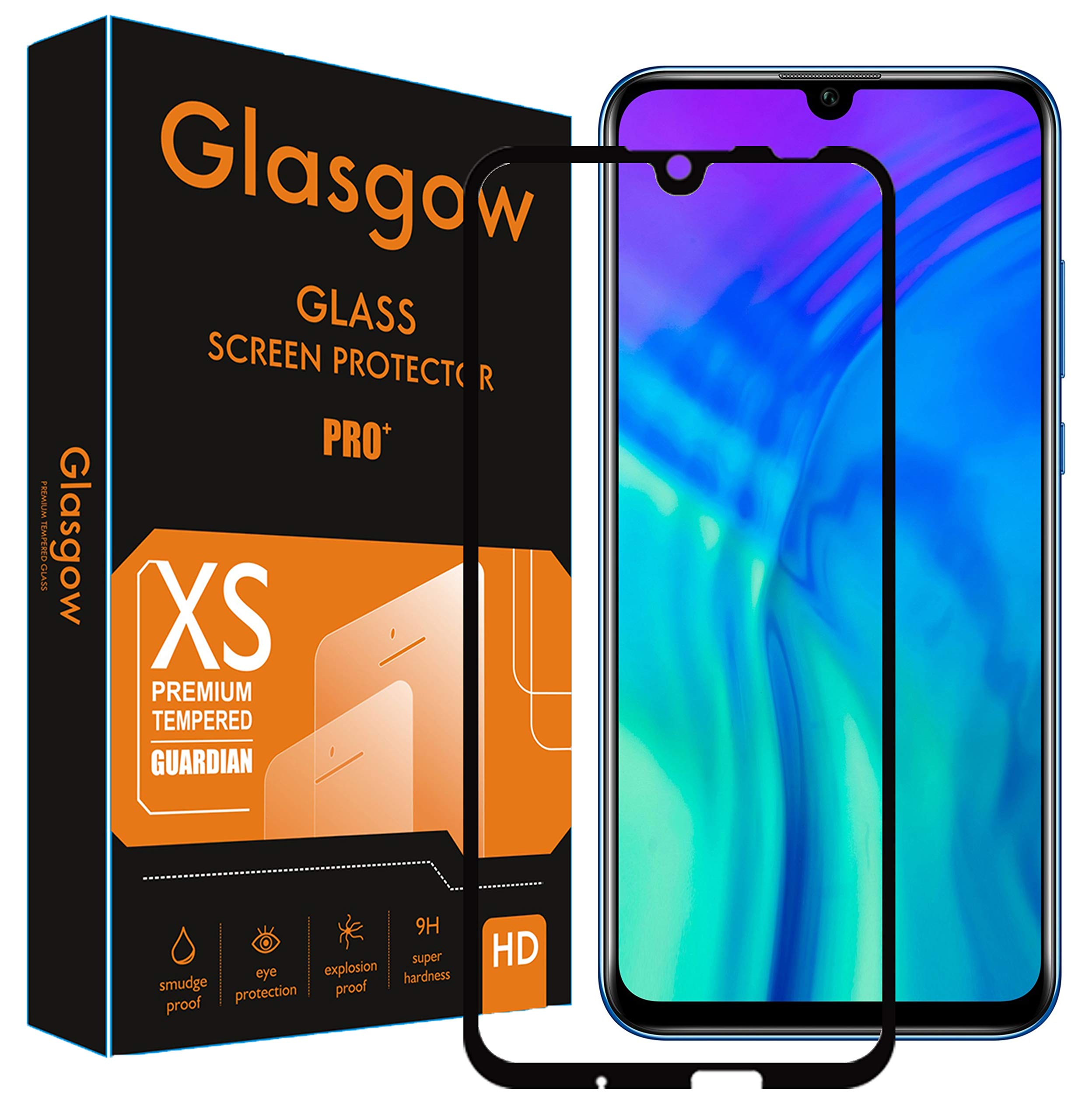 Glasgow |For Honor 20i | Tempered Glass Screen Protector Guard | Full Glue Curved Tempered Glass | Bubble Free Installation | Gorilla - Black (B07WX1SJLX) Amazon Price History, Amazon Price Tracker