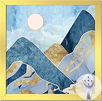 Vista 1 de Marco de fotos dorado, marco de fotos de 8 x 8 pulgadas para póster de foto cuadrada, lienzo, certificado, documento, exhibición horizontal