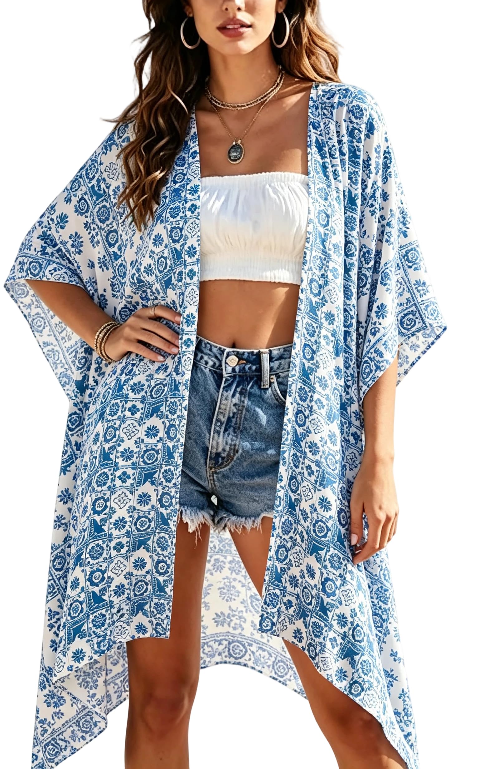Spicy Sandia Women’s Oversized Boho Kimonos Lightweight Summer Cardigans