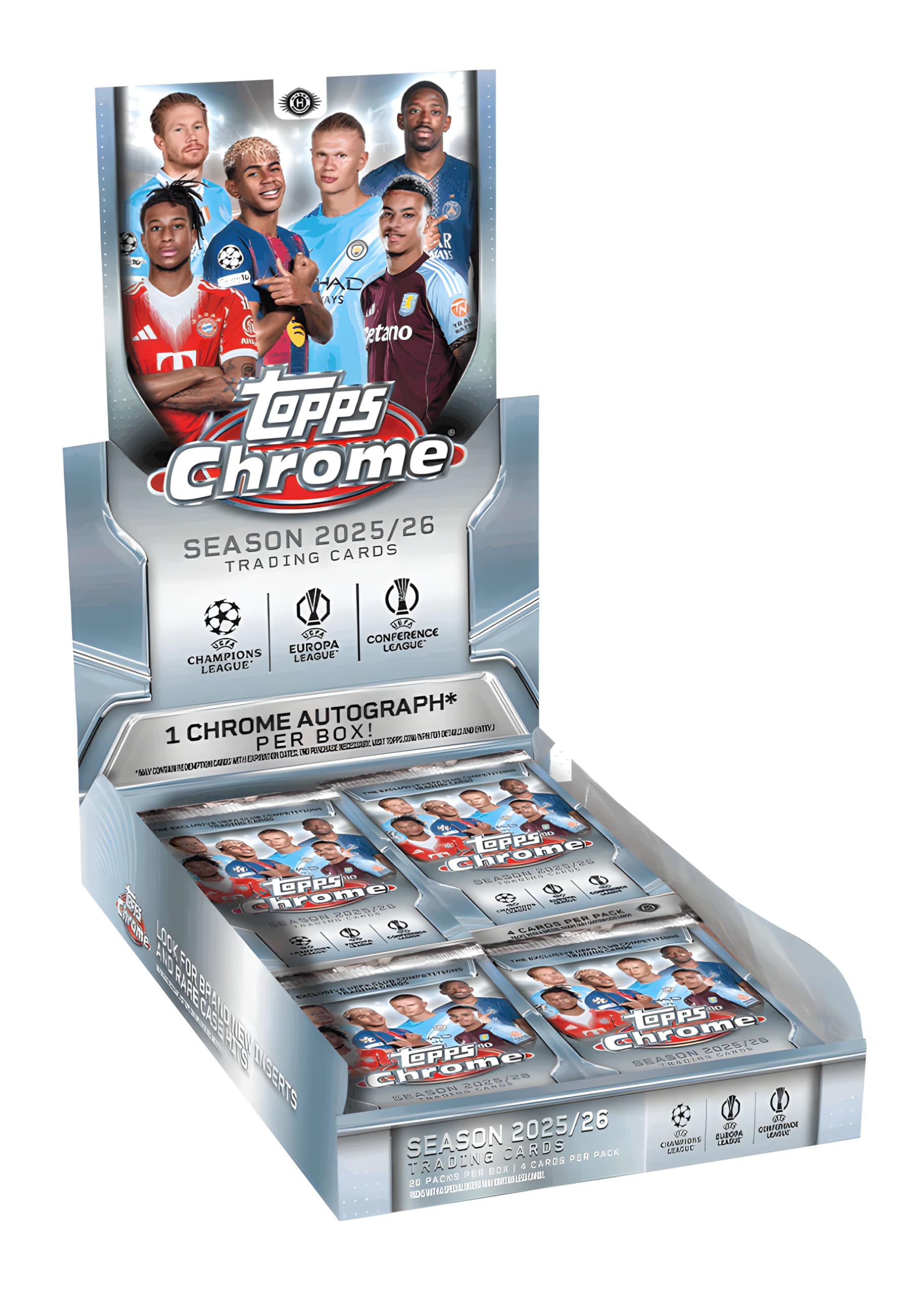 2025/26 Topps Chrom UEFA Club Wettbewerbe Fußball Hobby-Box