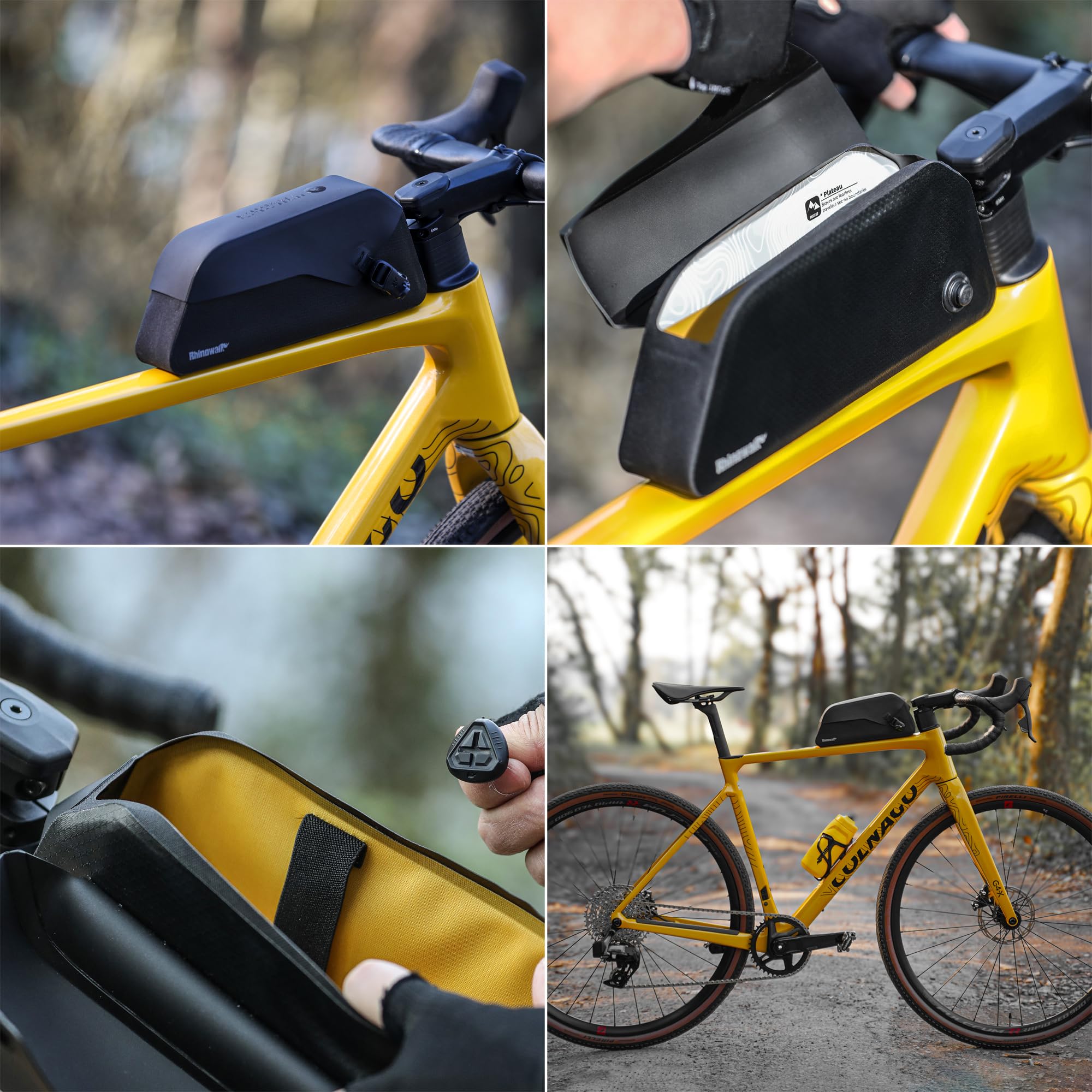 Rhinowalk Borsa per tubo superiore per bicicletta, impermeabile, con chiusura magnetica, per bici da corsa, mountain bike, 1,3 l