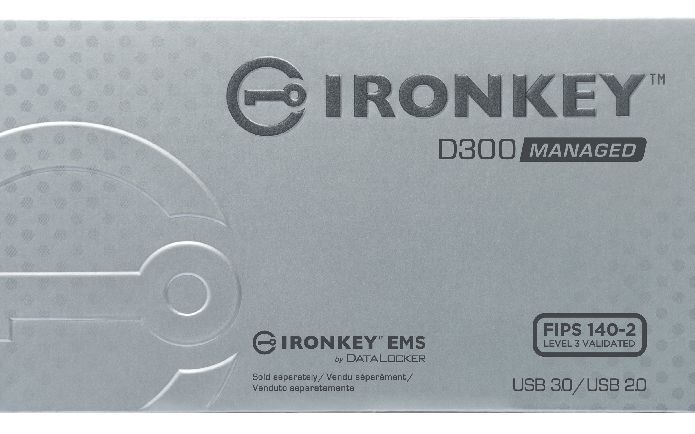 Kingston Ironkey D300 USB Drive 3.0, Protetto Mediante Crittografia, 4 GB, Managed