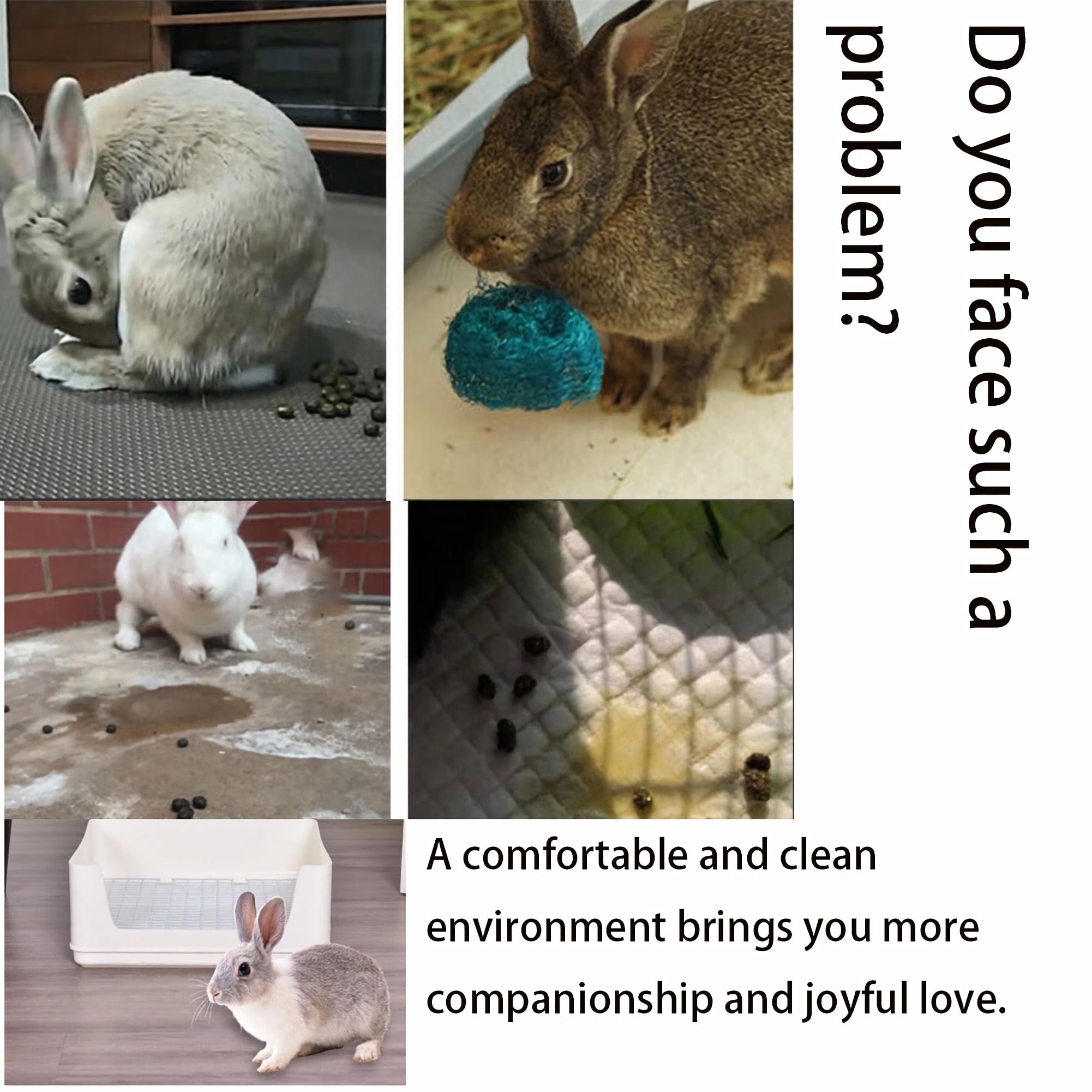 Rabbit Litter Box,Bunny Supplies,Large Pet Litter Pan Trainer with Drawer Corner for Rats Hamsters Ferret Bunny Guinea Pigs Chinchilla Small Animals,Rabbit Cage Accessories for Training Litter Pan - image 6