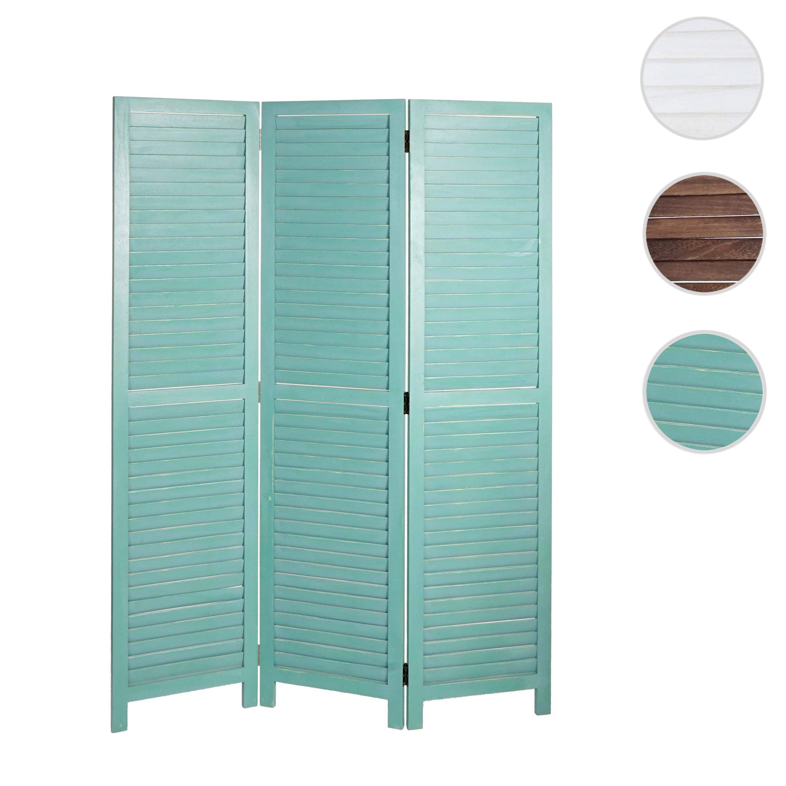 Mendler Parawan HWC-C30, ścianka działowa, ochrona przed wzrokiem, styl shabby vintage, 170 x 120 cm – zielony