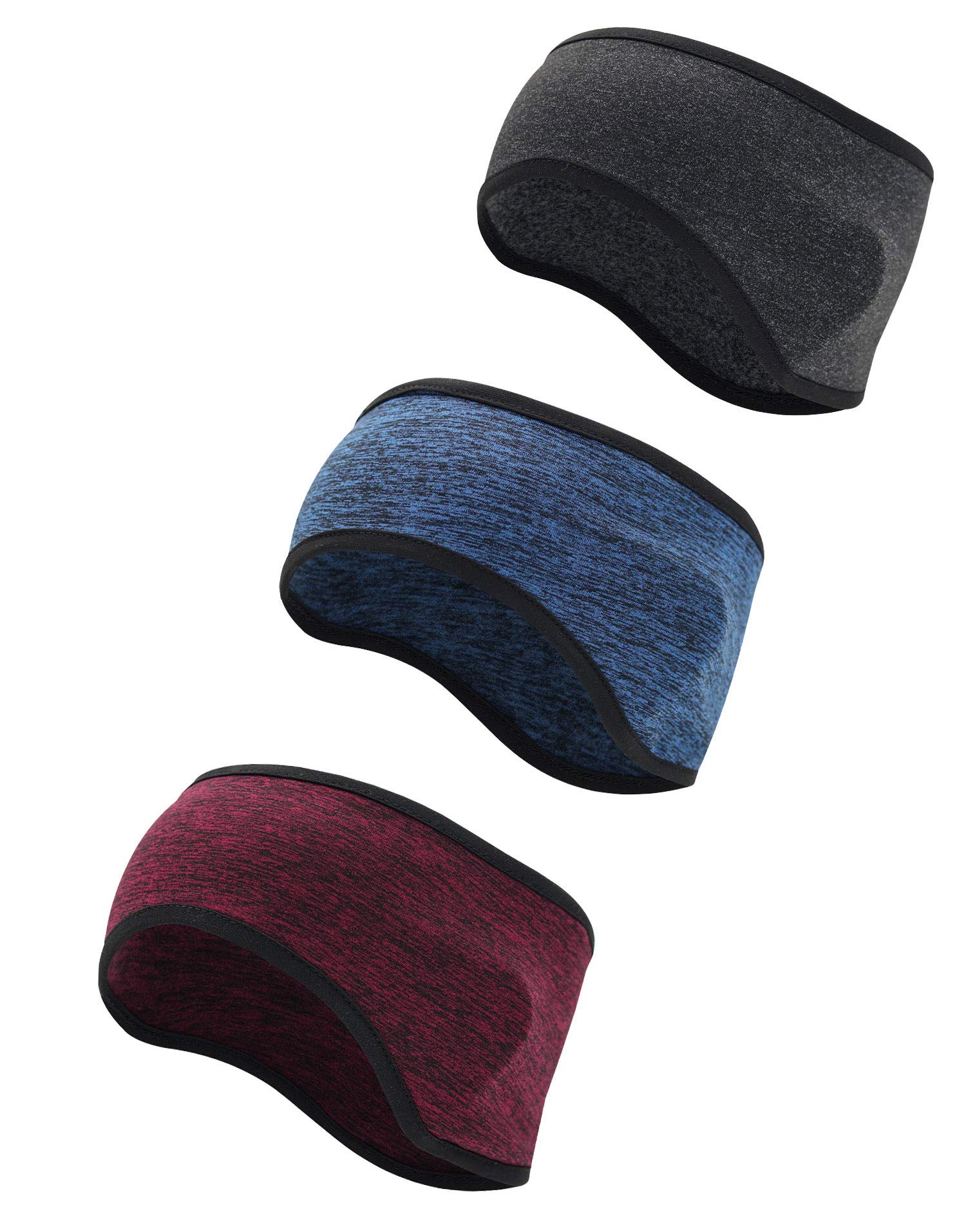 3Pcs Warm Ear Headbands Snowboarding, Snowshoeing, Outdoor Cycling, Skiing, Climbing, Running/Jogging Headbands Outdoor Sports Unisex