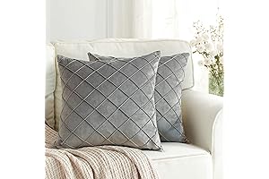 BeBen 18x18 Inch Velvet Decorative Throw Pillows