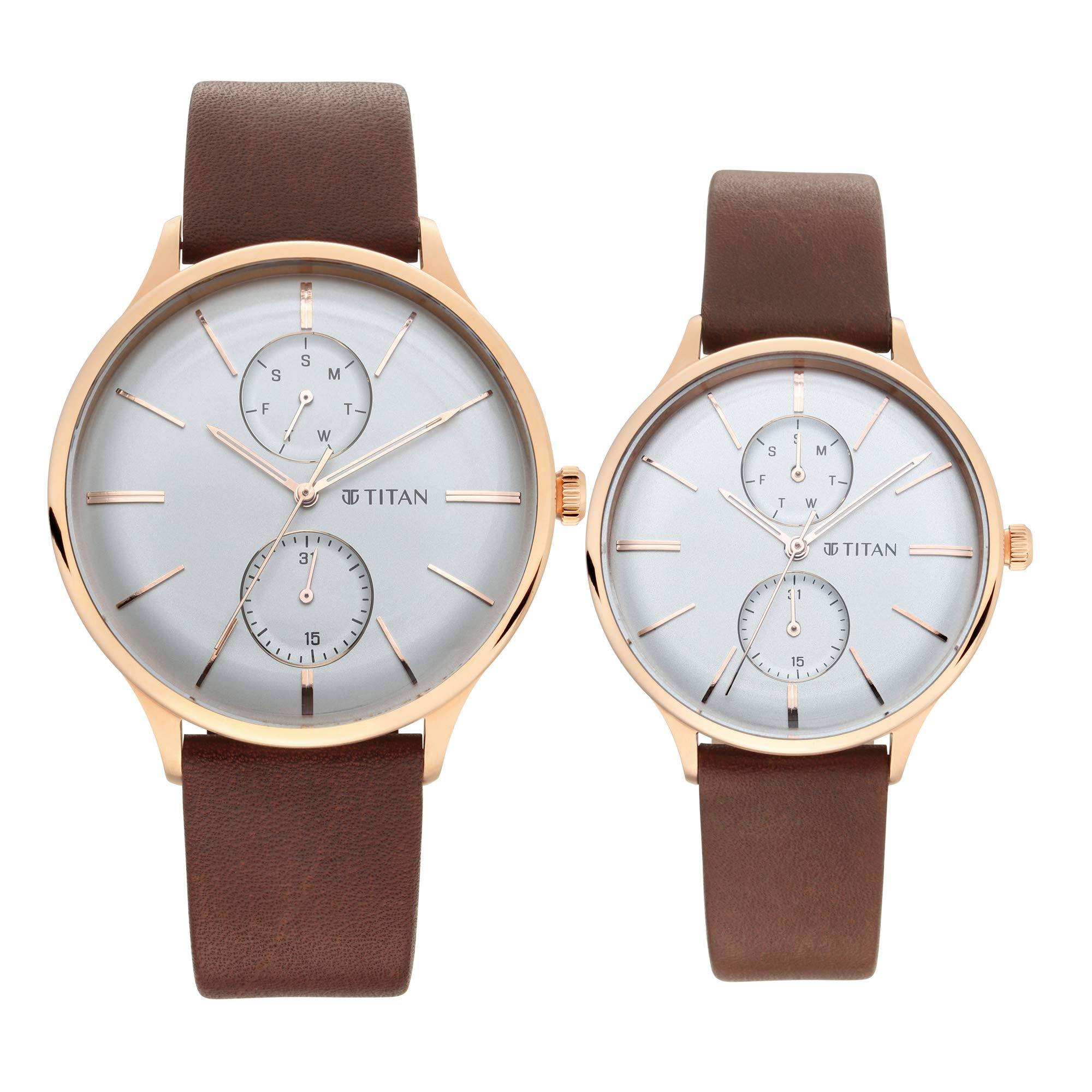 Titan Bandhan White Dial Quartz Multifunction Leather Strap Watch for Couple-NS9400394203WL01P (B08LL423YJ) Amazon Price History, Amazon Price Tracker