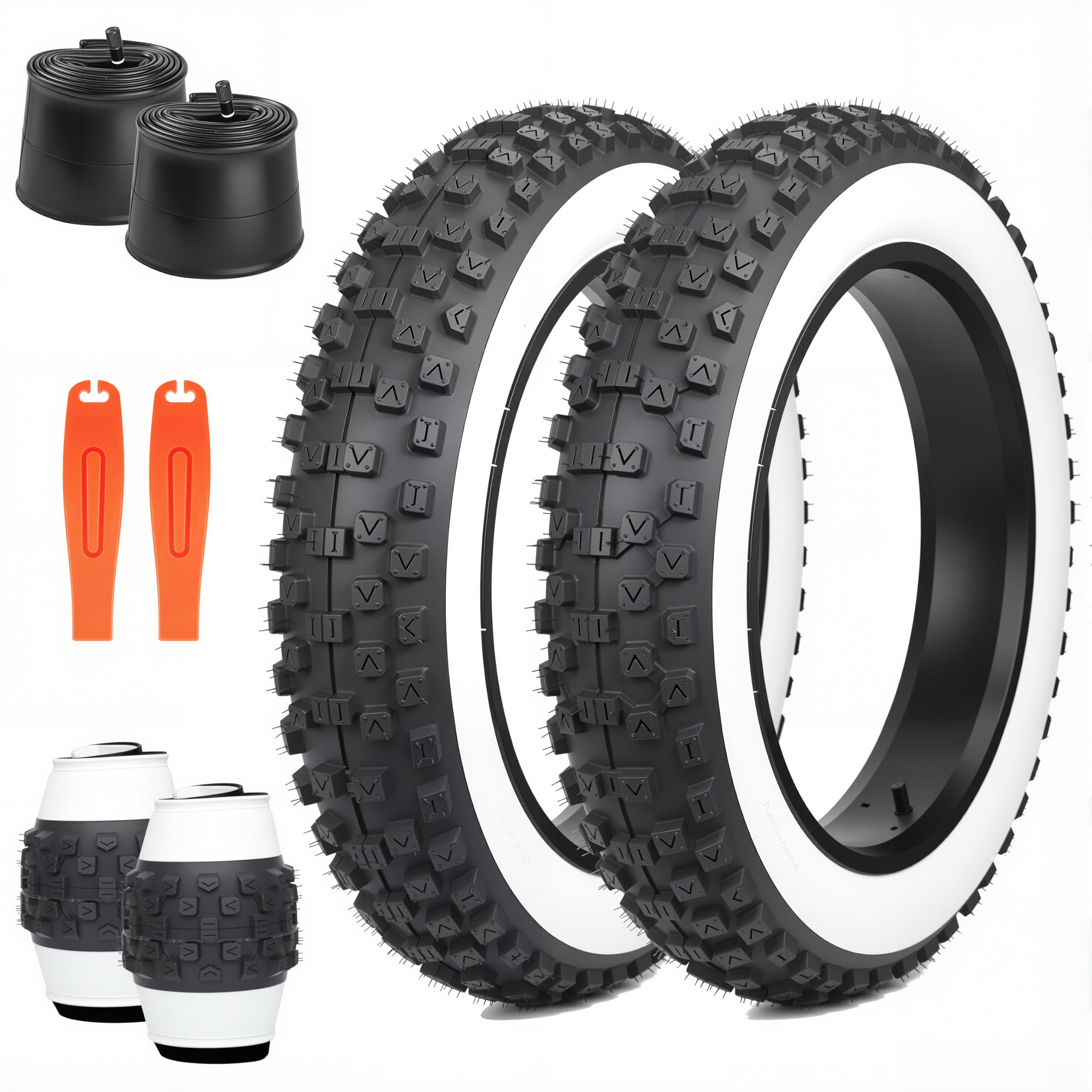 ZUKKA 20 Zoll Heavy Duty E-Bike Reifen 20x4.0 Mantel 102-406 Faltbar Fat Tire Fett Fahrradreifen für E-Bike/Mountain Snow Bike