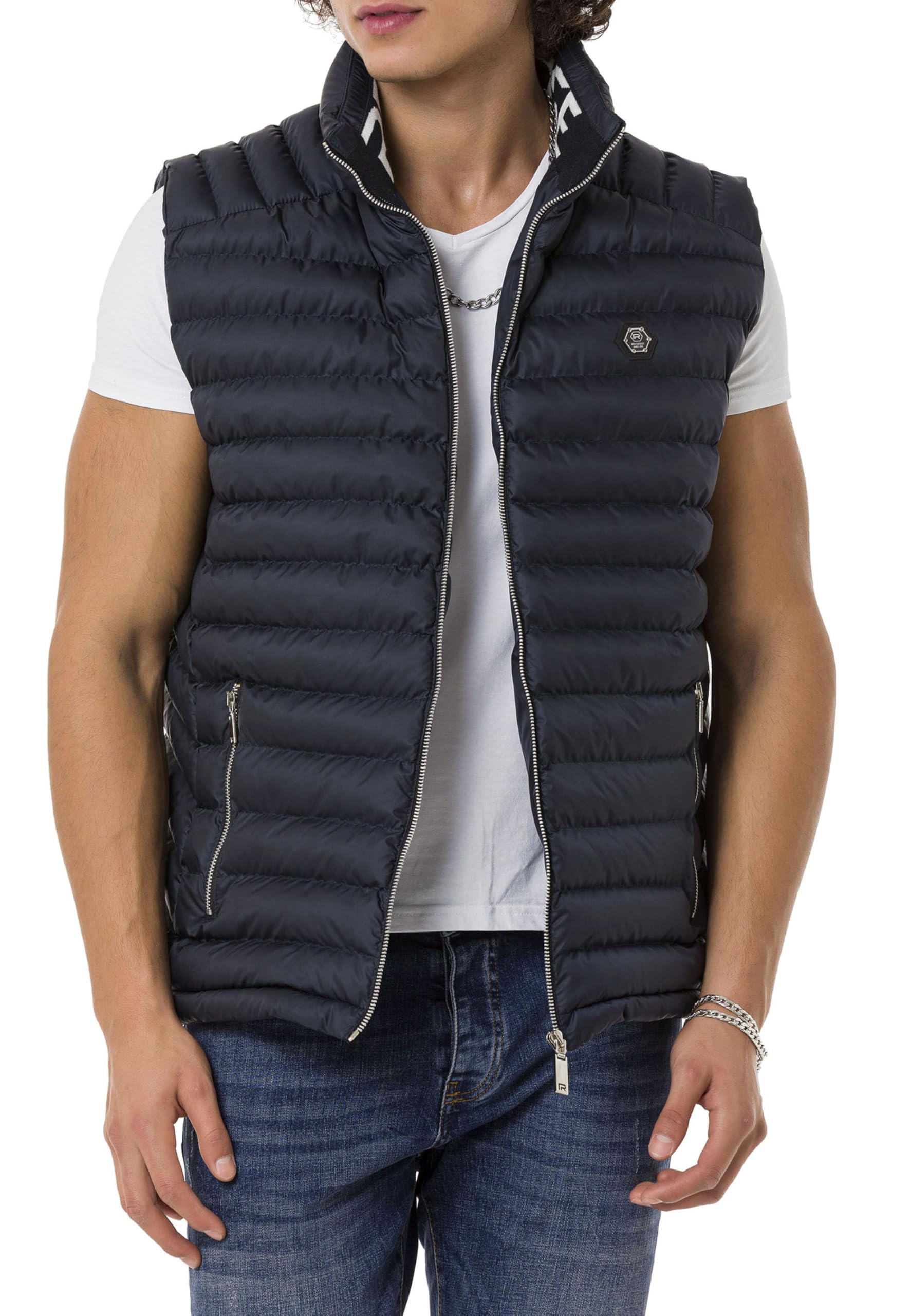 Red Bridge - Chaleco con cuello alto, diseño de burbuja