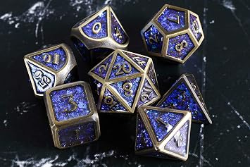 Mavi Antik Mavi Ejderha Büyüsü DND Zar Seti Dungeons and Dragons Hediyeleri, D&D, D ve D, Pathfinder, Aksesuarlar, D20, Çok yüzlü, Reçine Zar, Metal, Zar Tepsisi, Kule, Çanta, Kutu