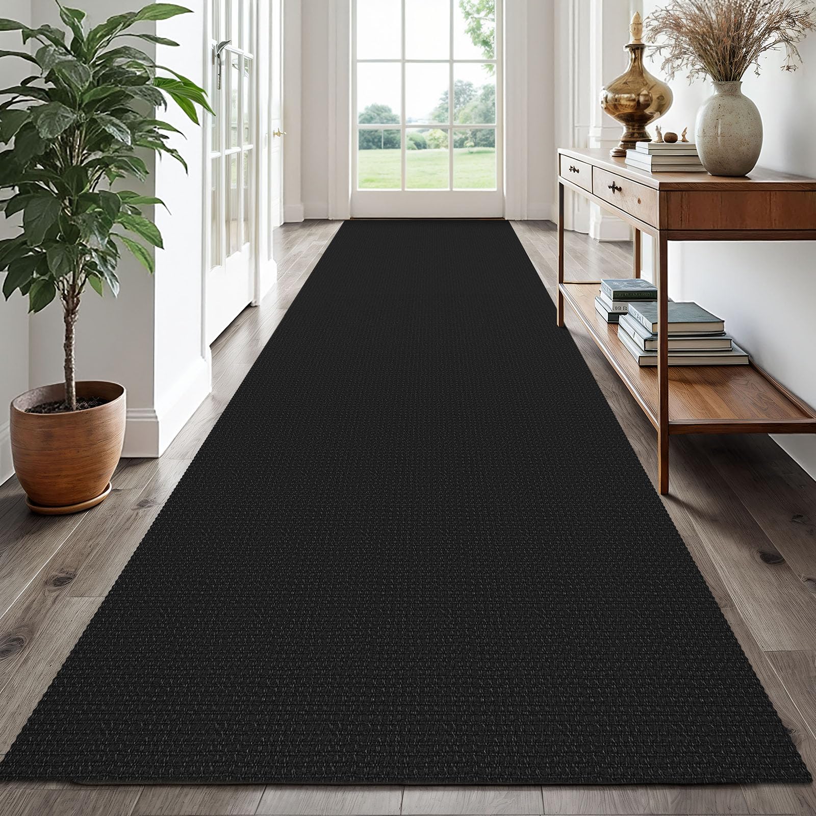 EARTHALL Runner Rug 3x16 Ft Washable Runners for Hallways Extra Long Woven Non Slip Entryway Runner Braided Kitchen Runner Indoor Outdoor Carpet